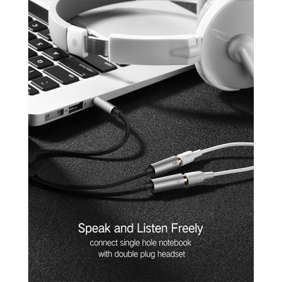 UGREEN AV141 (10789) 3.5mm to 2x3.5mm Audio Cable - White