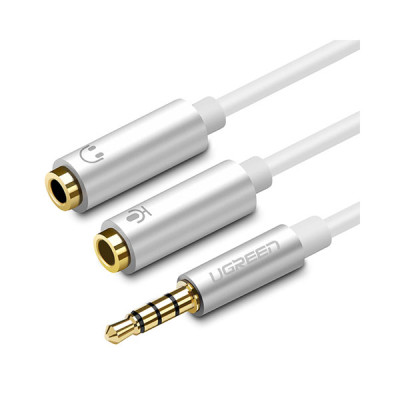 UGREEN AV141 (10789) 3.5mm to 2x3.5mm Audio Cable - White