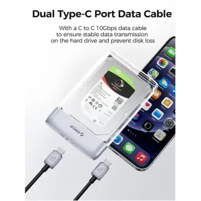 ORICO TX25C3-GY 2.5 inch Type-C Transparent Enclosure