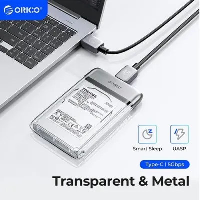 ORICO TX25C3-GY 2.5 inch Type-C Transparent Enclosure