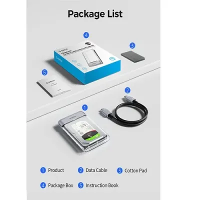 ORICO TX25C3-GY 2.5 inch Type-C Transparent Enclosure