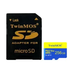 TwinMOS 256GB MicroSDHC U3 Class 10 V30 A1 Memory Card