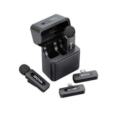 Boya BY-V3 Combo 2.4GHz Dual Channel Wireless Microphone System