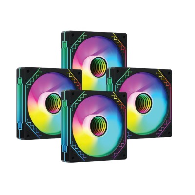 Pc Power Irish Infinity BK 4 in 1 Argb Fan F40
