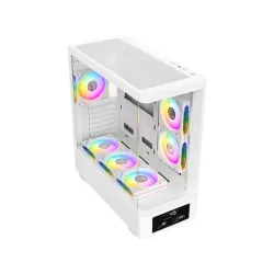 T-Wolf Spector ARGB Curved ATX Gaming Casing with Display White
