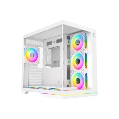 T-Wolf YORU ARGB Mid-Tower ATX Gaming Casing White