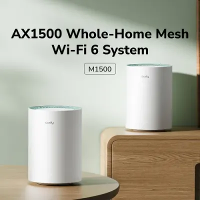 Cudy M1500 AX1500 Dual Band Wi-Fi 6 Mesh Router (2 Pack) Cudy M1500 AX1500 Dual Band Wi-Fi 6 Mesh Router (2 Pack)